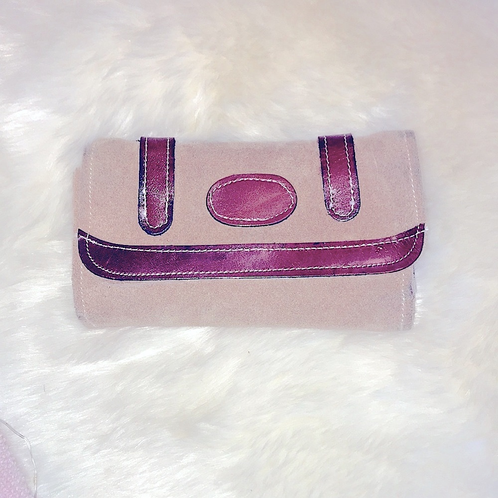Butter Soft Leather Suede TriFold Wallet, Coin Pockets & Checkbook/Calendar